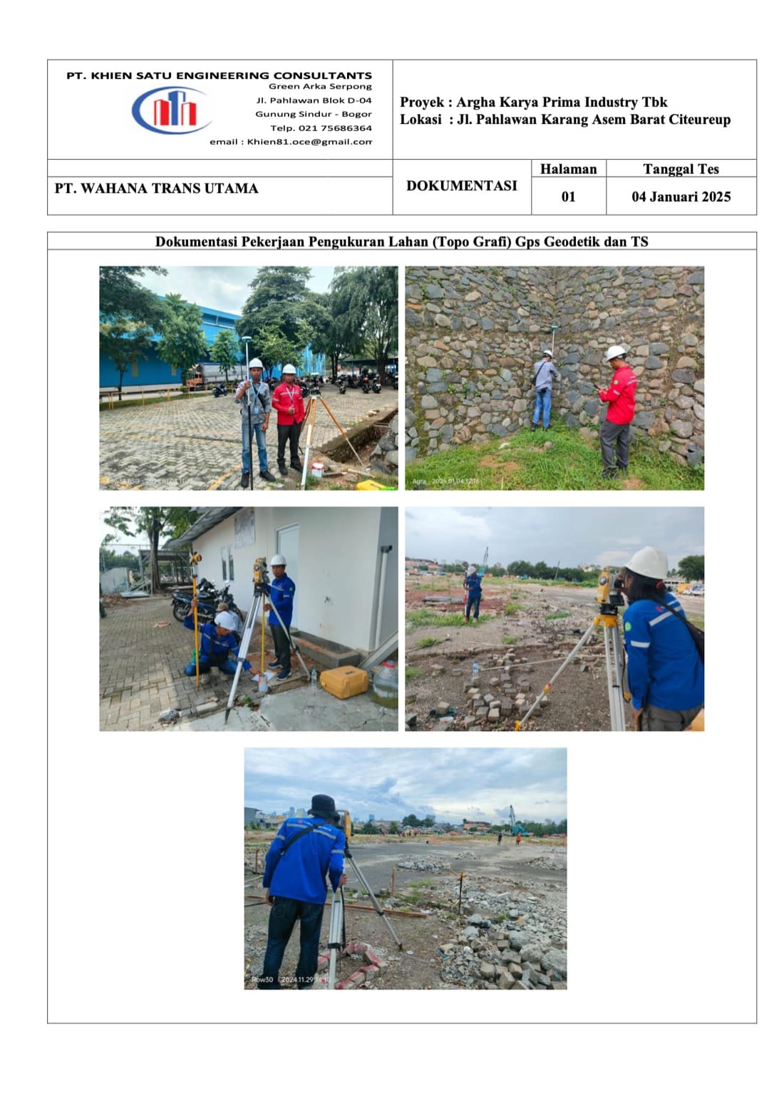 Argha Karya Prima Industry Tbk - Topografi